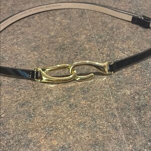 Chico’s Elegant Black and Gold Women's Belt